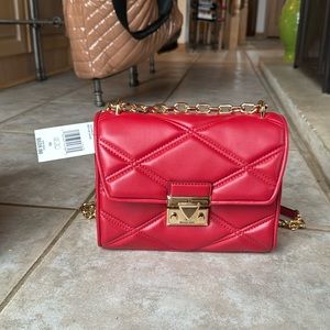Michael Kors Serena Small Quilted Faux Leather Crossbody Bag